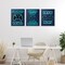 Stupell Industries Retro Blue Gaming Words 3pc Canvas Set, design by Marcus Prime